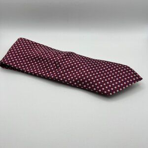 Express Red & Blue Polka Dot Silk Tie Made In USA